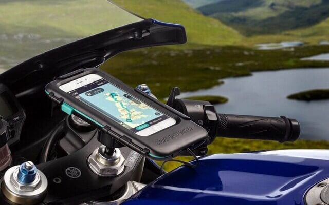 supporto per telefono da moto
